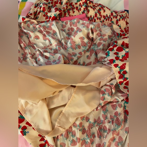 BNWT Betsey Johnson Strawberry Fields Smocked Dress - Picture 14 of 14